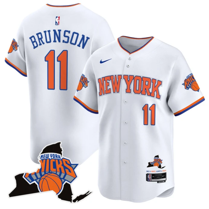 Jalen Brunson Jersey #11 New York Knicks Vapor Baseball Stitched Association by My Store