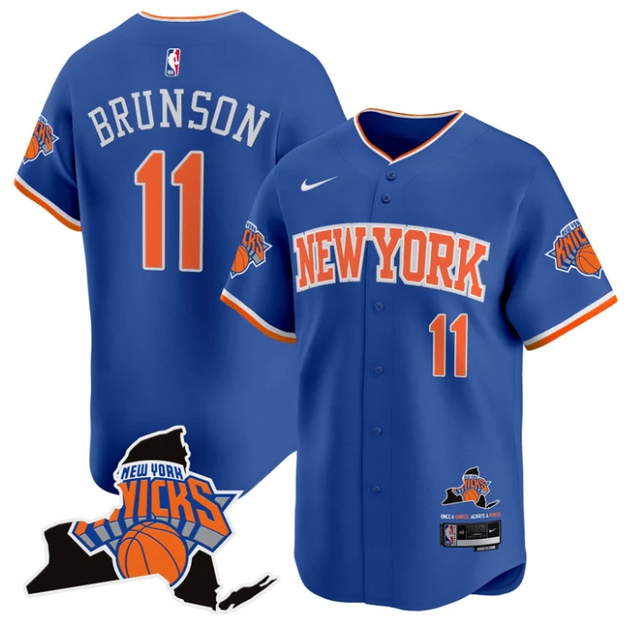 Jalen Brunson Jersey #11 New York Knicks Vapor Baseball Stitched Icon by My Store