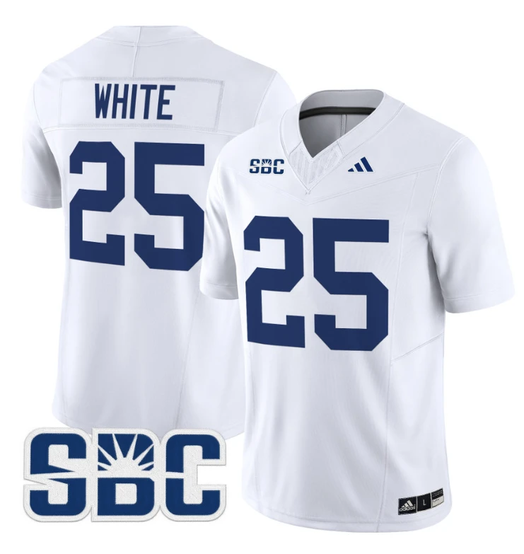 Jalen White Jersey #25 Georgia Southern Eagles 2024 Limited Stitched White by NCAA Football Jersey