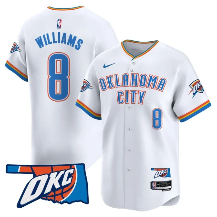 Jalen Williams Jersey #8 Oklahoma City Thunder Vapor Baseball Stitched Association by My Store