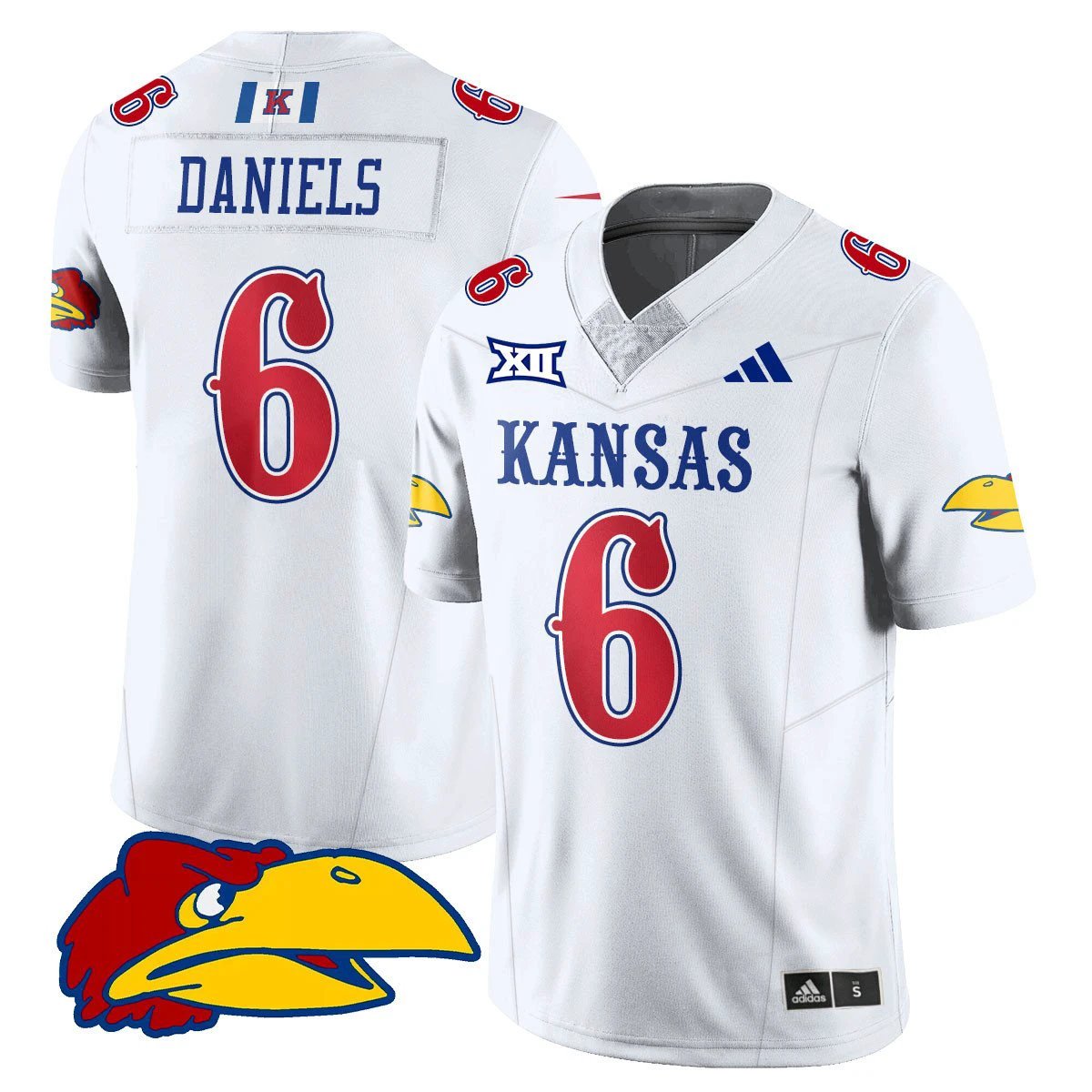 Jalon Daniels Jersey #6 Kansas Jayhawks Football 2025 Limited Stitched by My Store NCAA Football Jerseys