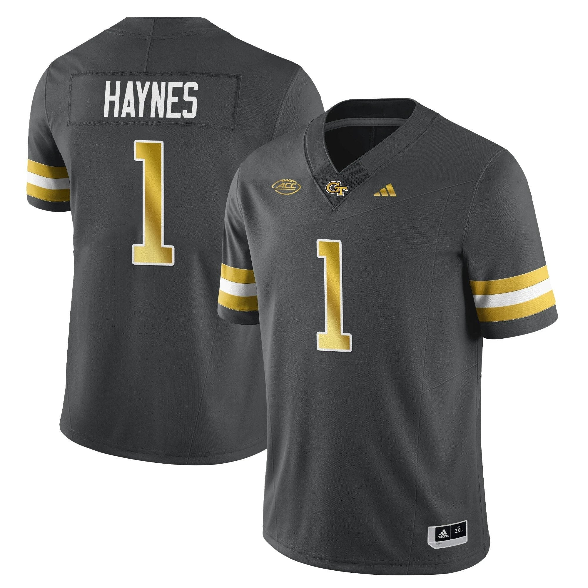 Jamal Haynes Jersey #1 Georgia Tech Football 2025 Limited Stitched Dark Gray by NCAA Football Jersey