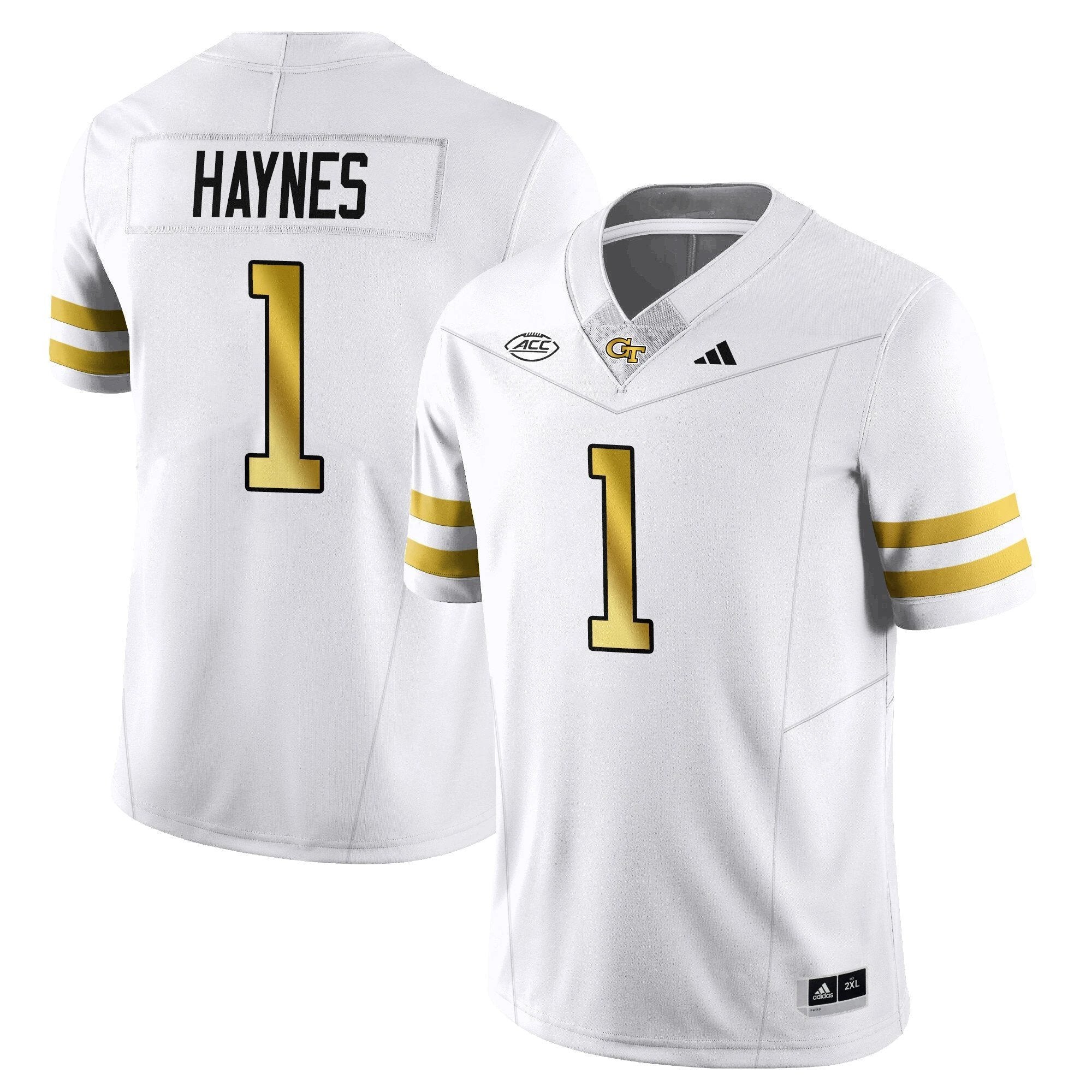 Jamal Haynes Jersey #1 Georgia Tech Football 2025 Limited Stitched White by NCAA Football Jersey