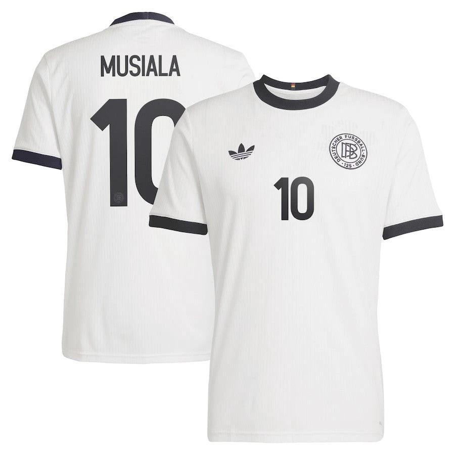 Jamal Musiala 10 Germany National Team 125th Anniversary Men Jersey – White by Soccer Jersey