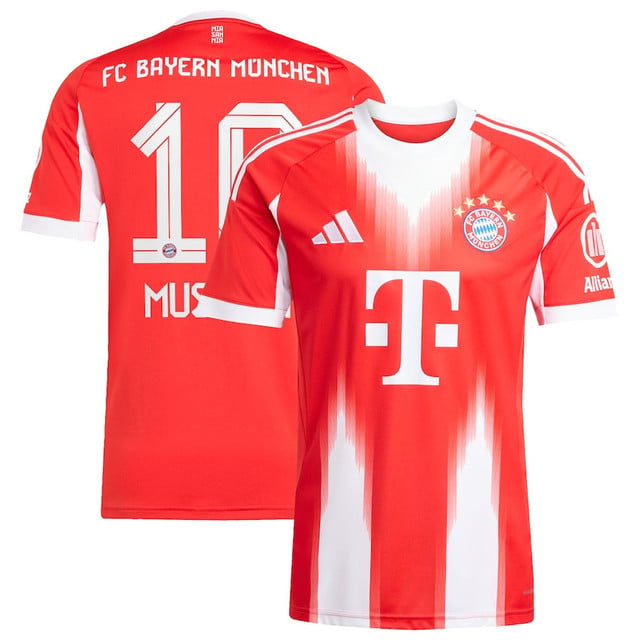 Jamal Musiala #10 Bayern Munich 2025-26 Home Men Jersey – Red by Soccer Jersey