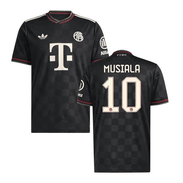 Jamal Musiala #10 Bayern Munich 2025-26 Third Men Jersey – Black by Soccer Jersey