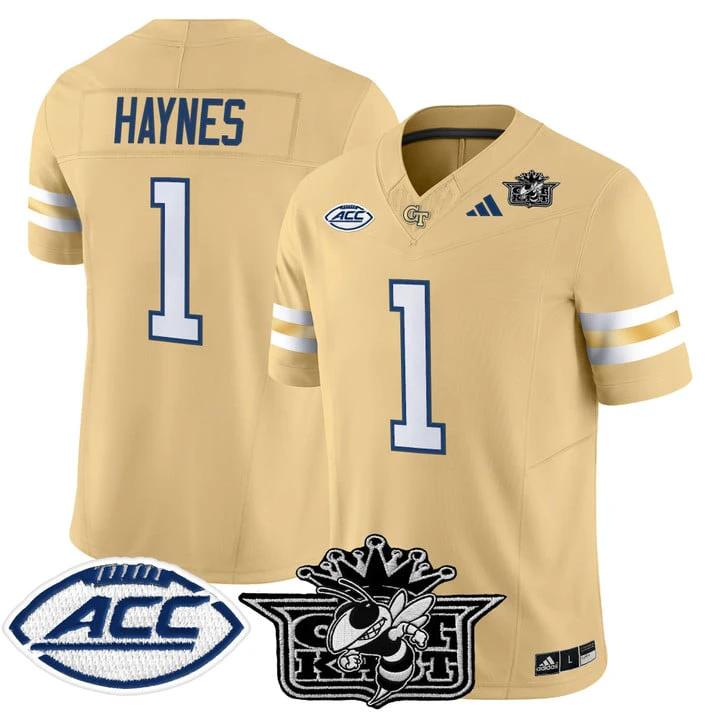 Jamal Haynes Jersey #1 Outkast Georgia Tech Yellow Jackets 2025 by My Store NCAA Football Jerseys