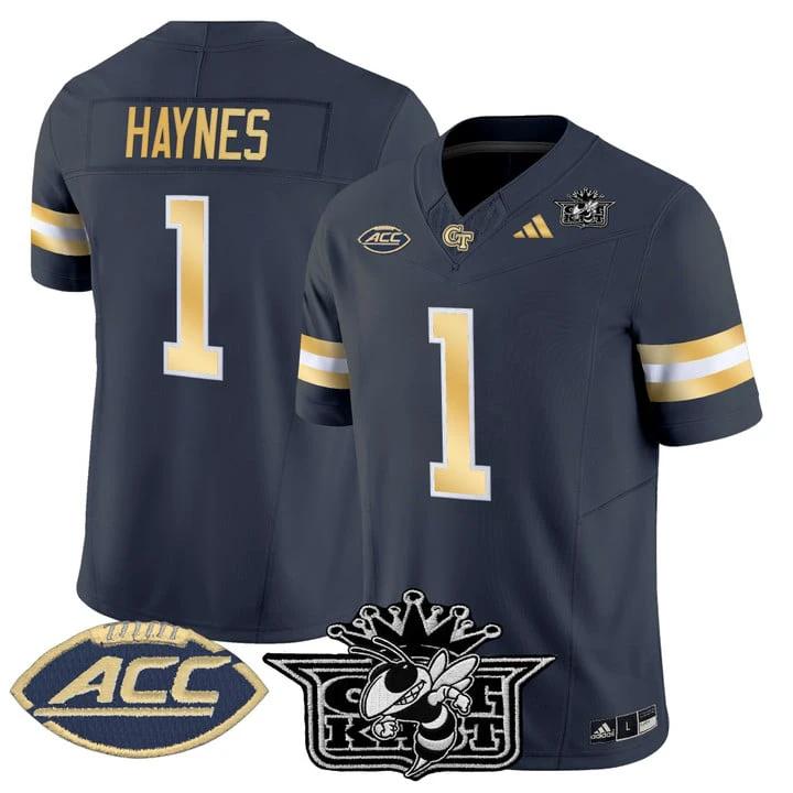 Jamal Haynes Jersey #1 Outkast Georgia Tech Yellow Jackets 2025 by My Store NCAA Football Jerseys