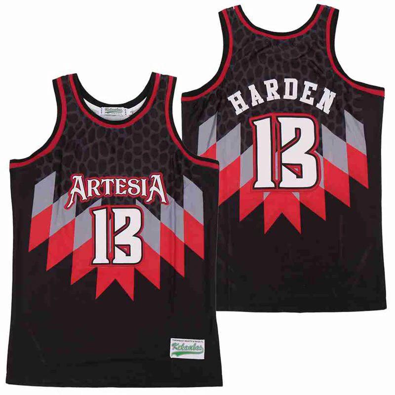 James Harden #13 Artesia Basketball Jersey Black by My store basketball