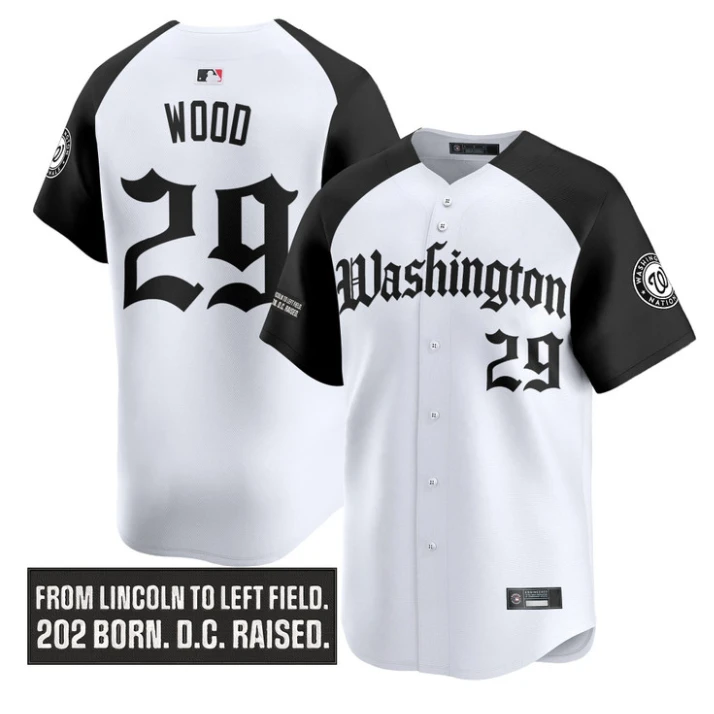 James Wood Jersey #29 Washington Nationals Gothic Capitol Edition by My Store