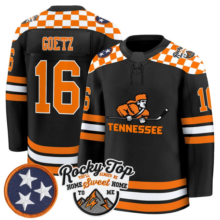 James Goetz Jersey #16 Tennessee Volunteers 2025-26 Hockey Premium Stitched by Hockey David