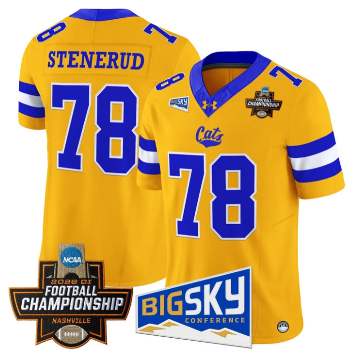 Jan Stenerud Jersey #78 Montana State Bobcats 2026 Football Championship Gold by My Store NCAA Football Jerseys