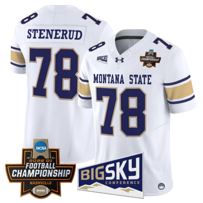 Jan Stenerud Jersey #78 Montana State Bobcats 2026 Football Championship White by My Store NCAA Football Jerseys