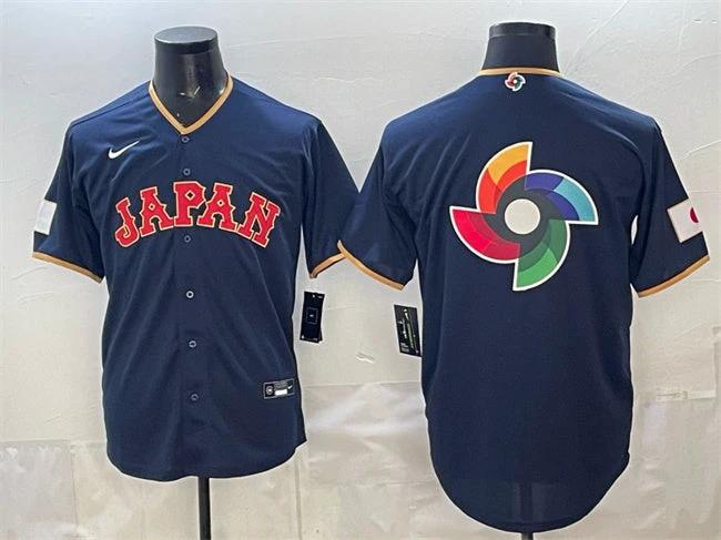 Japan Baseball Team Big Logo Navy 2026 World Baseball Classic Road Stadium Stitched by My Store