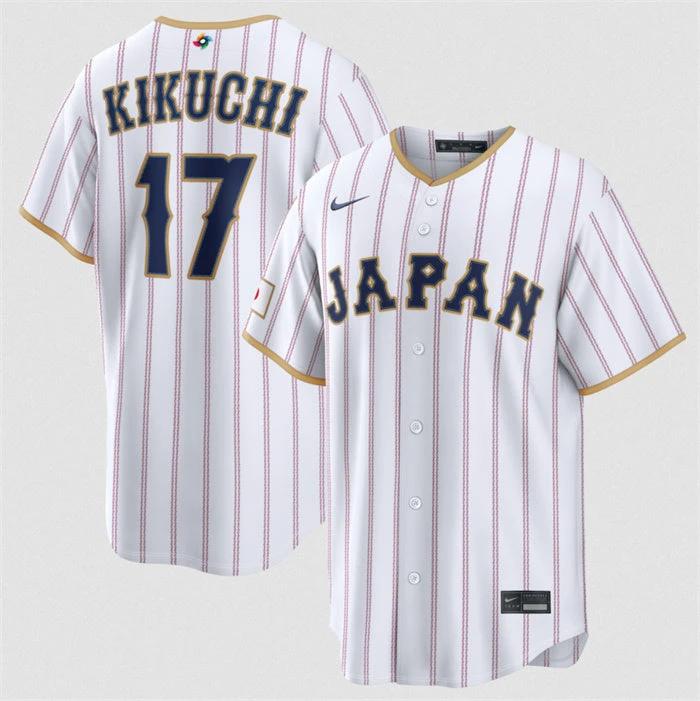 Japan Baseball #17 Yusei Kikuchi Jersey White 2026 World Baseball Classic Home Stadium Stitched by My Store