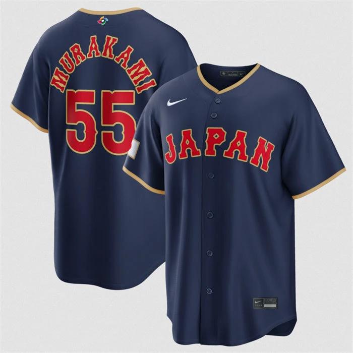 Japan Baseball #55 Munetaka Murakami Jersey Navy 2026 World Baseball Classic Road Stadium Stitched by My Store