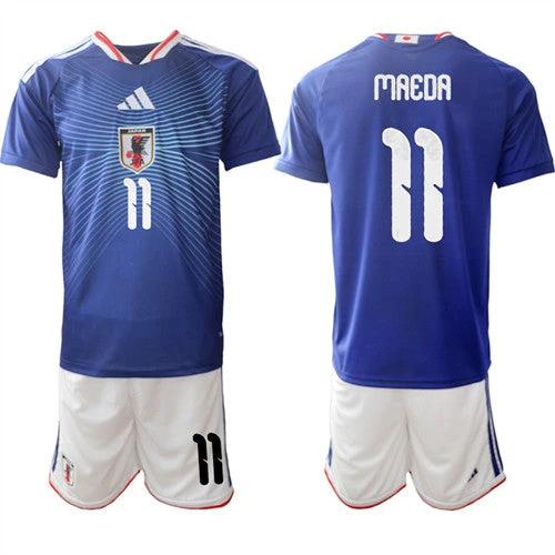 Japan #11 MAEDA Jersey National Team x World Cup 2026 Home Blue On Field Soccer by Soccer Jersey