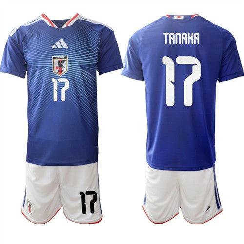 Japan #17 TANAKA Jersey National Team x World Cup 2026 Home Blue On Field Soccer by Soccer Jersey