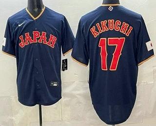 Japan #17 Yusei Kikuchi Navy 2026 World Baseball Classic Cool Base Jersey by My Store