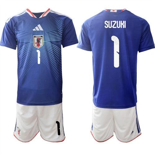 Japan #1 SUZUKI Jersey National Team x World Cup 2026 Home Blue On Field Soccer by Soccer Jersey