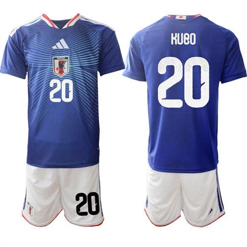 Japan #20 KUBO Jersey National Team x World Cup 2026 Home Blue On Field Soccer by Soccer Jersey