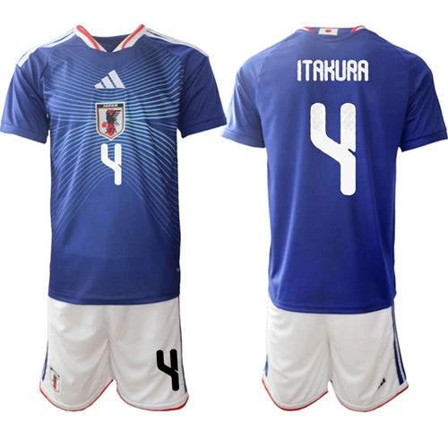 Japan #4 ITAKURA Jersey National Team x World Cup 2026 Home Blue On Field Soccer by Soccer Jersey