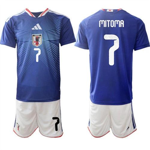 Japan #7 MITOMA Jersey National Team x World Cup 2026 Home Blue On Field Soccer by Soccer Jersey