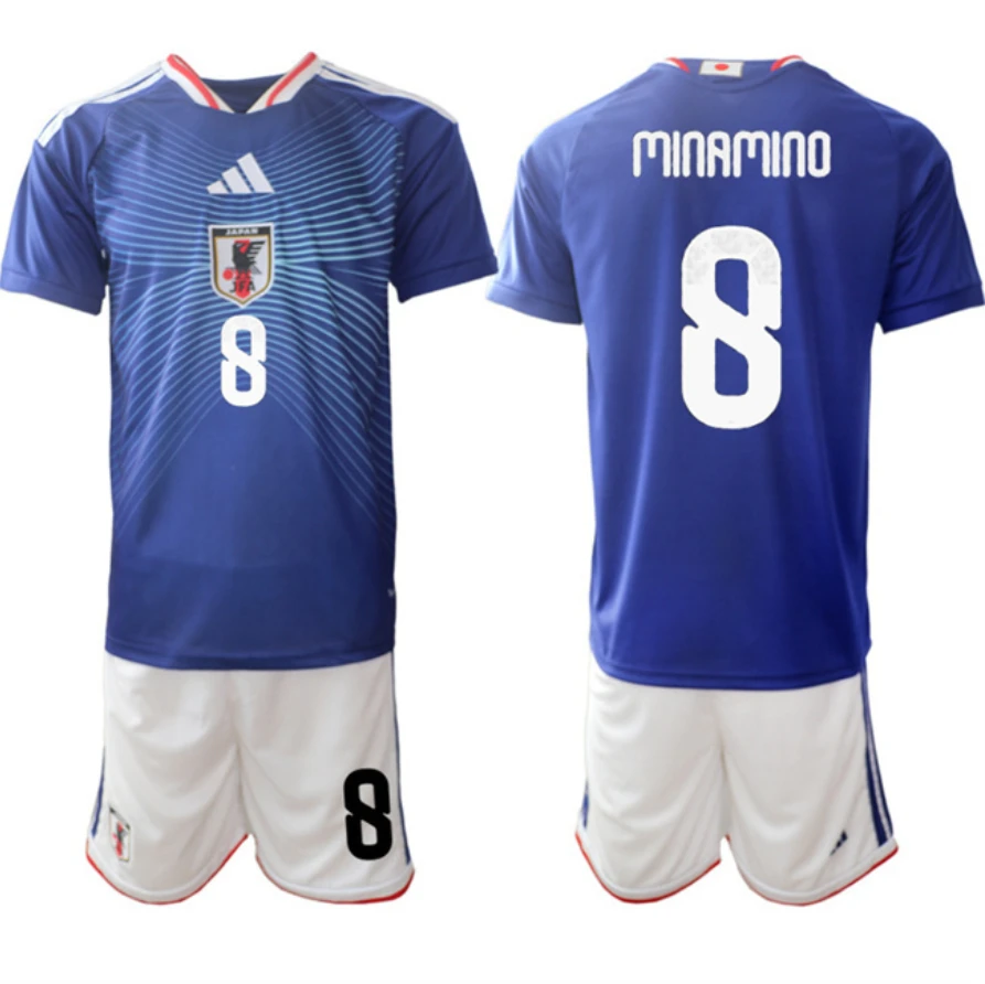 Japan #8 Takumi Minamino Blue 2026 World Cup Home Soccer Jersey Suit by Soccer Jersey