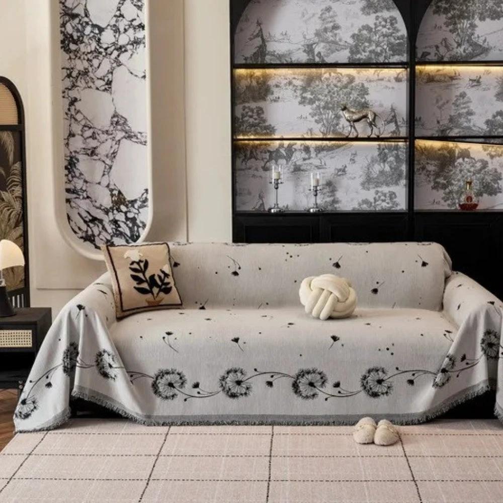 Japandi Dandelion Puff Sofa Cover by Casa & Beyond