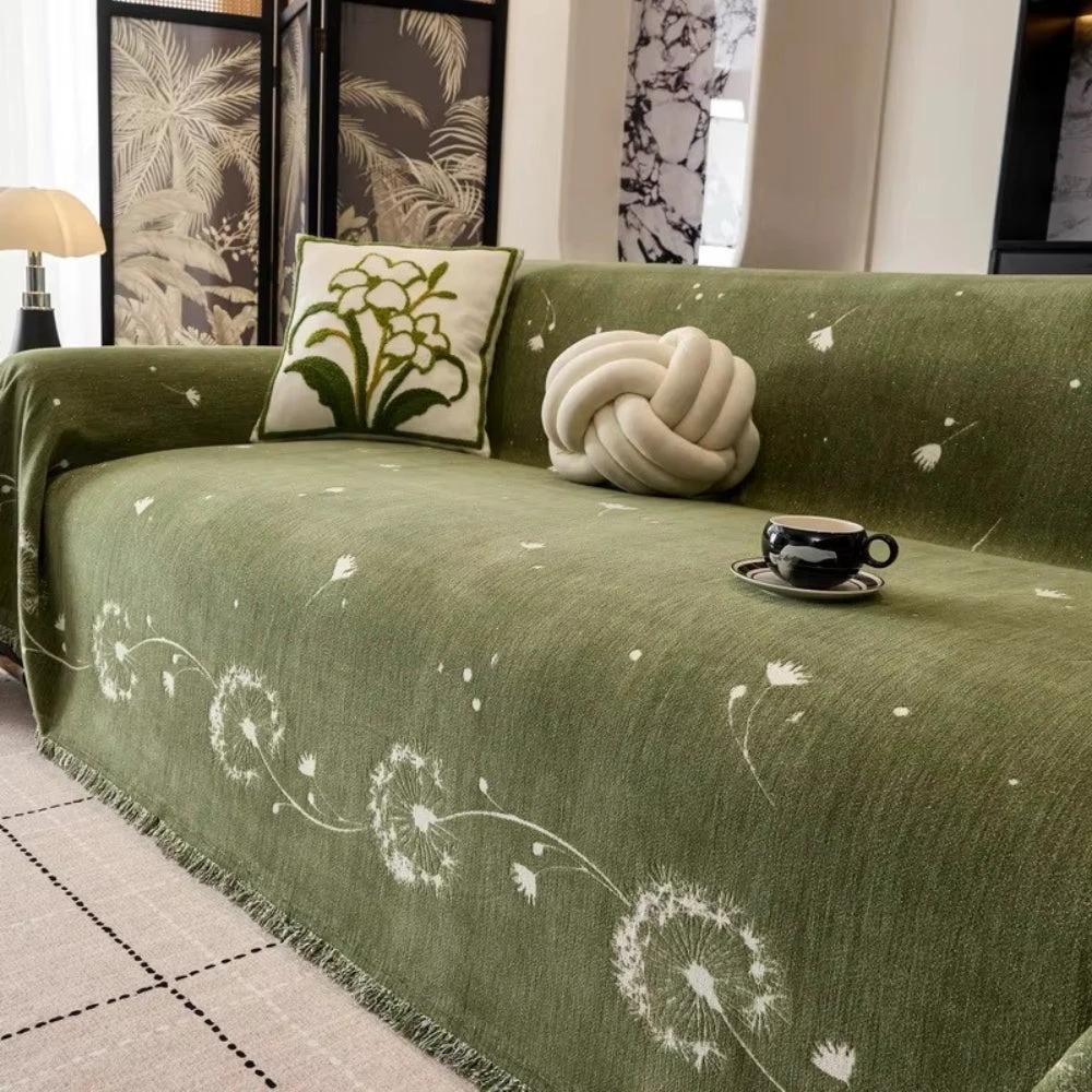 Japandi Dandelion Puff Sofa Cover by Casa & Beyond