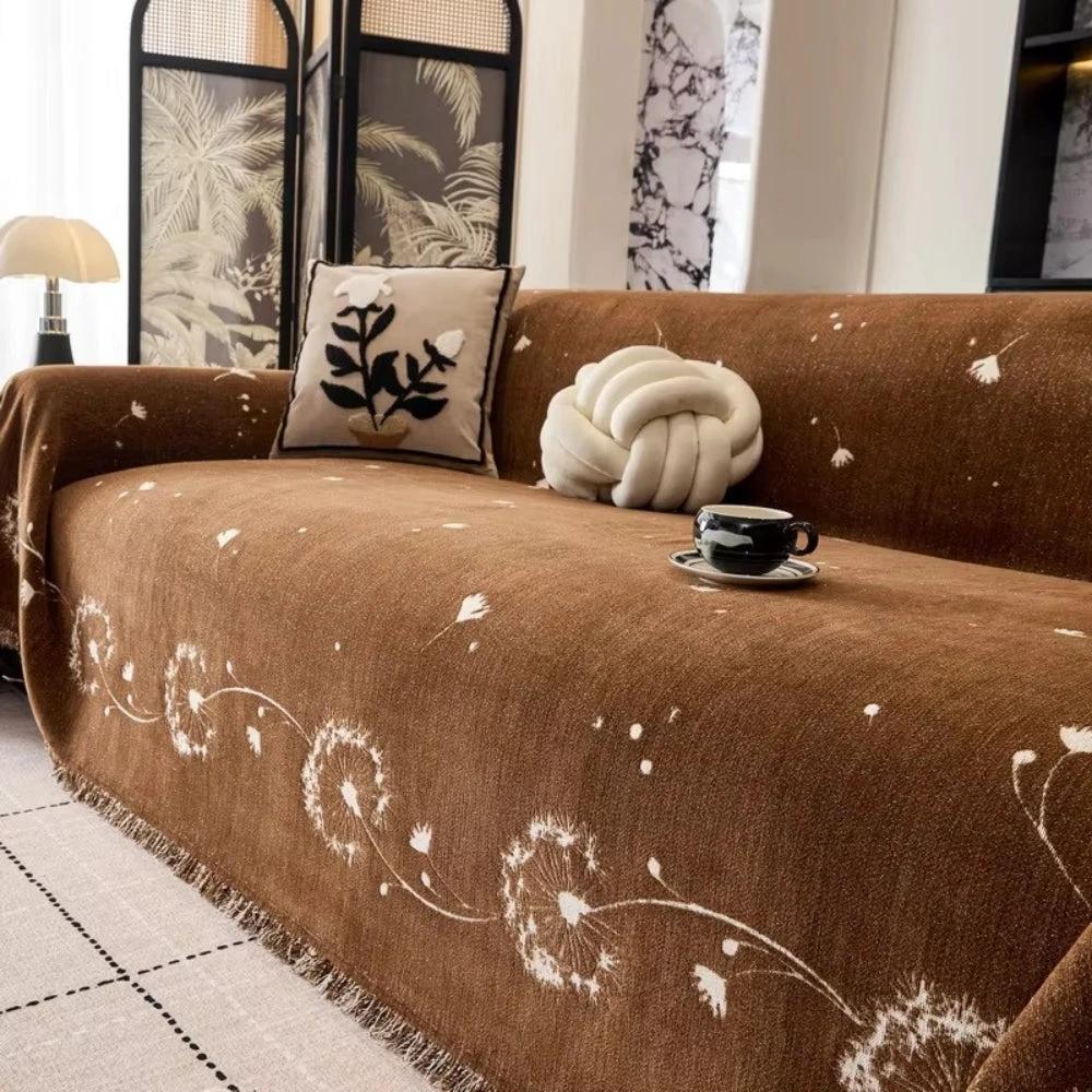 Japandi Dandelion Puff Sofa Cover by Casa & Beyond