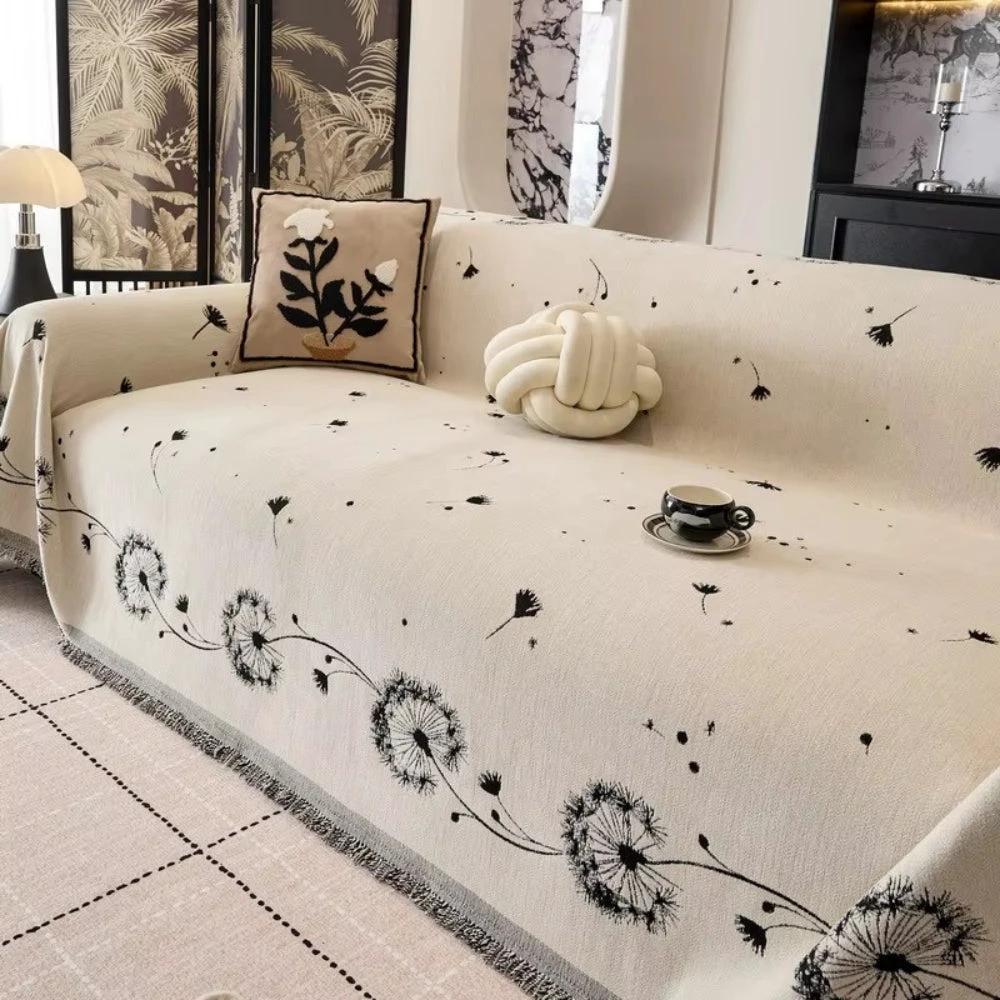 Japandi Dandelion Puff Sofa Cover by Casa & Beyond