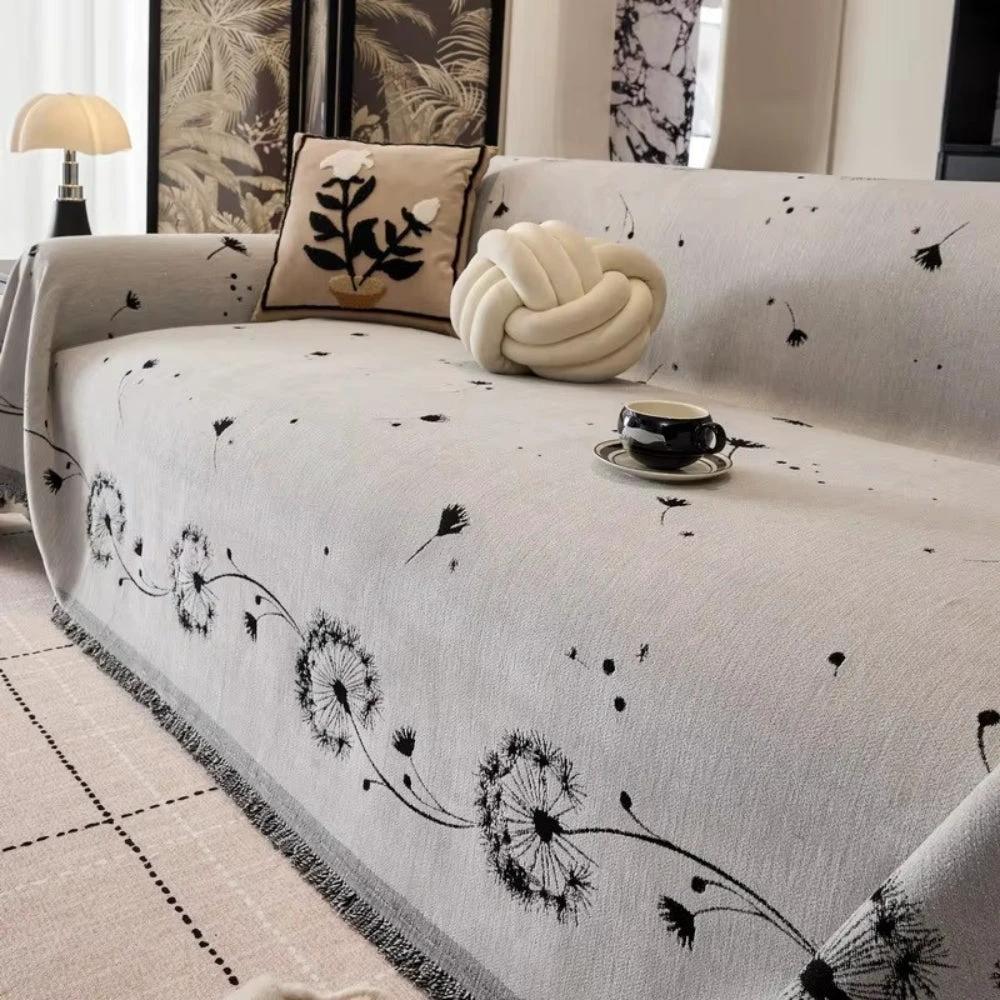 Japandi Dandelion Puff Sofa Cover by Casa & Beyond