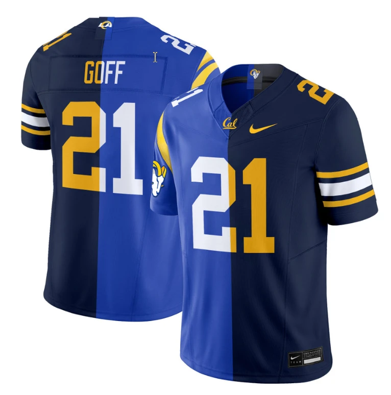 Jared Goff Jersey Rams #21 California Golden Bears Split Vapor Limited Football by NCAA Football Jersey