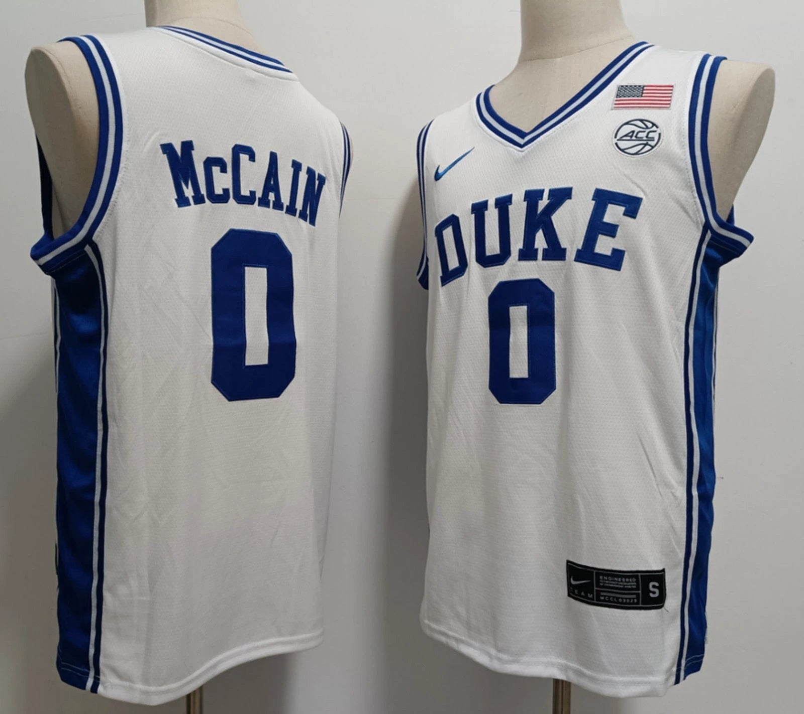 Jared McCain Jersey #0 Duke Blue Devils College Basketball Stitched White by My store basketball