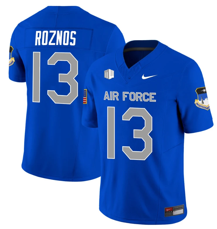 Jared Roznos Jersey #13 Air Force Falcons Limited Football Stitched Royal by NCAA Football Jersey