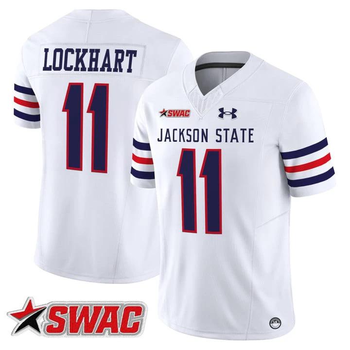 Jared Lockhart Jersey #11 Jackson State Tigers 2025 Limited Stitched by My Store NCAA Football Jerseys