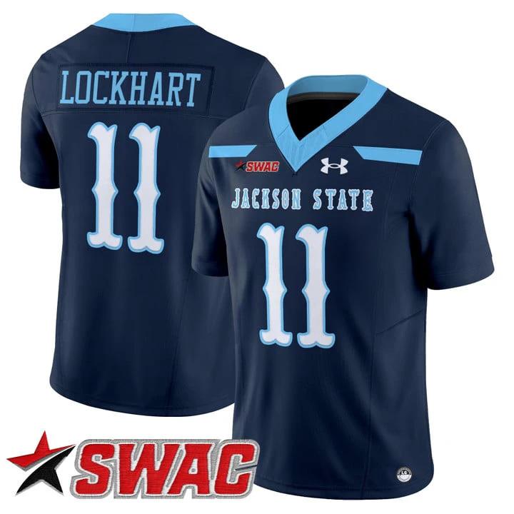 Jared Lockhart Jersey #11 Jackson State Tigers 2025 Vapor V2 Stitched by My Store NCAA Football Jerseys
