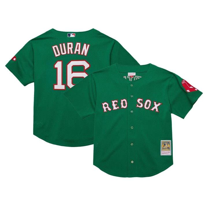 Jarren Duran Jersey #16 Boston Red Sox Throwback Cooperstown Stitched Green by Baseball Jerseys 7