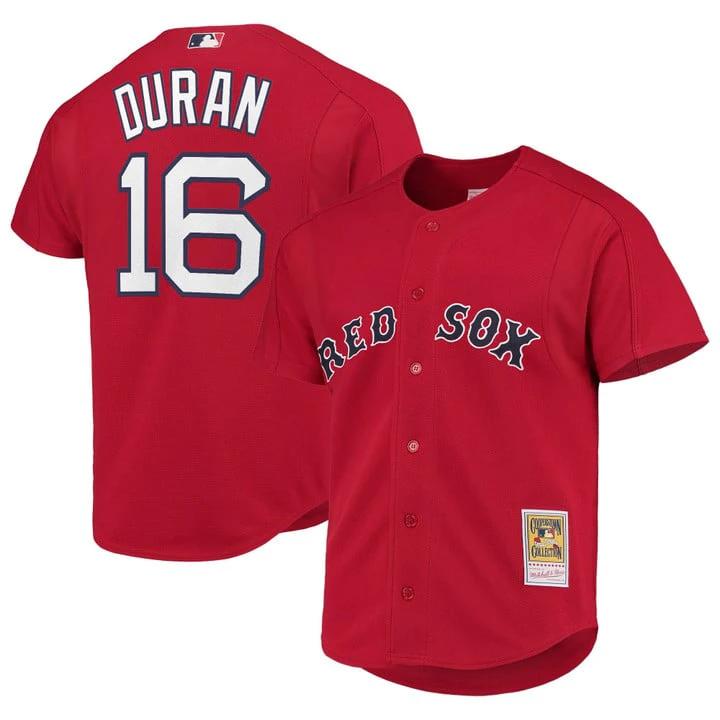Jarren Duran Jersey #16 Boston Red Sox Throwback Cooperstown Stitched Red by Baseball Jerseys 7