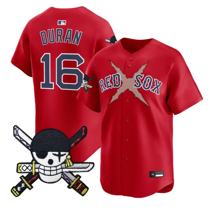Jarren Duran Jersey #16 Boston Red Sox One Piece Zoro Patch Stitched by My Store