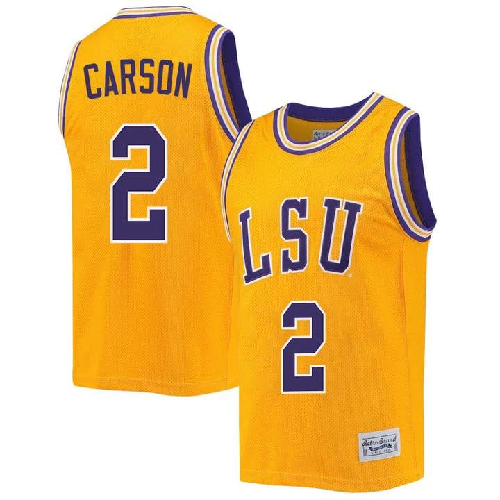 Jasmine Carson Jersey LSU Tigers Basketball 2023 NCAA College Retro Gold #2 by My store basketball