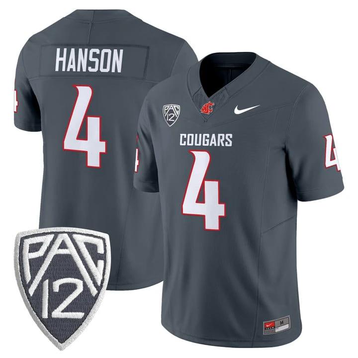 Jason Hanson Jersey #4 Washington State Cougars 2025 V2 Vapor Limited Stitched by My Store NCAA Football Jerseys