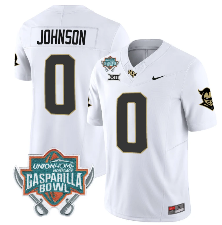 Jason Johnson Jersey #0 UCF Knights Unionhome Patch Vapor Football Stitched White by My Store