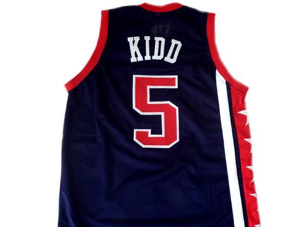 Jason Kidd Jersey #5 Team USA Basketball Navy Blue by My store basketball