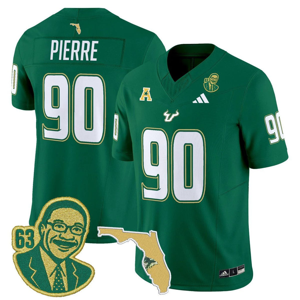 Jason Pierre Jersey #90 South Florida Bulls Lee Roy Selmon Legacy Stitched Green by My Store NCAA Football Jerseys