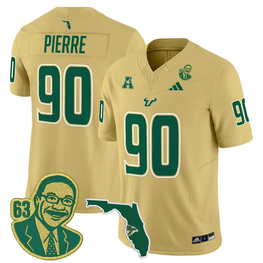 Jason Pierre Jersey #90 South Florida Bulls Lee Roy Selmon Legacy Stitched Gold by My Store NCAA Football Jerseys
