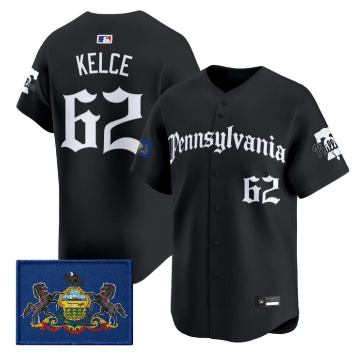 Jason Kelce Jersey #62 Phillies Pennsylvania Gothic Edition Stitched by My Store