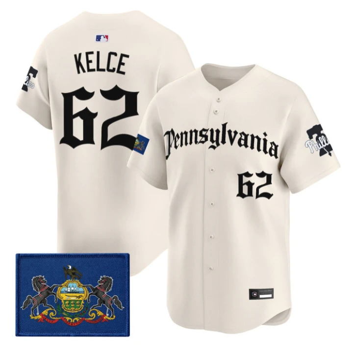 Jason Kelce Jersey #62 Phillies Pennsylvania Gothic Edition Stitched by My Store