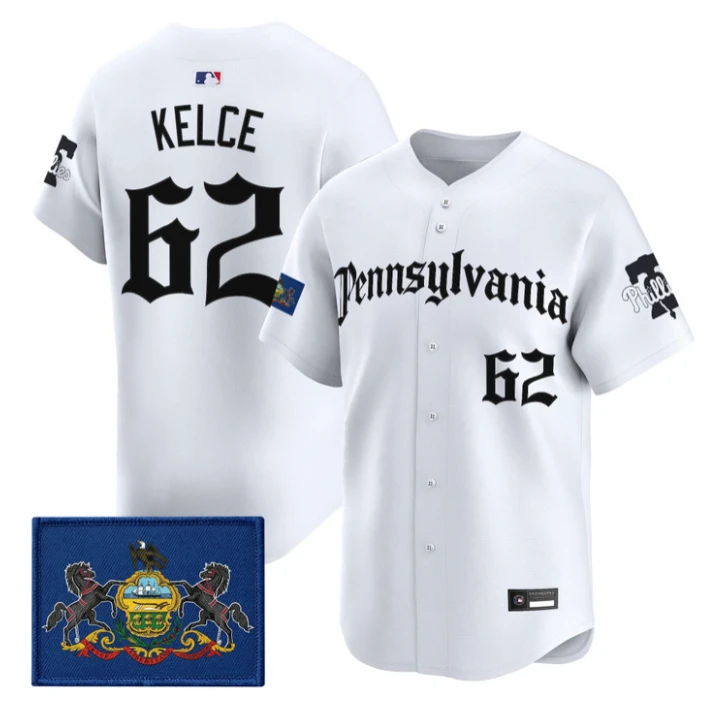 Jason Kelce Jersey #62 Phillies Pennsylvania Gothic Edition Stitched by My Store